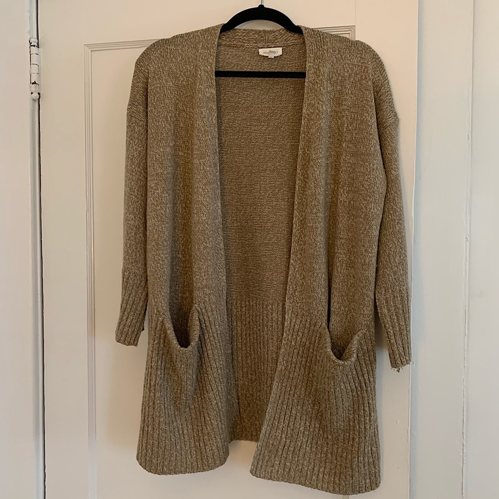 Sienna Sky tan cardigan sweater